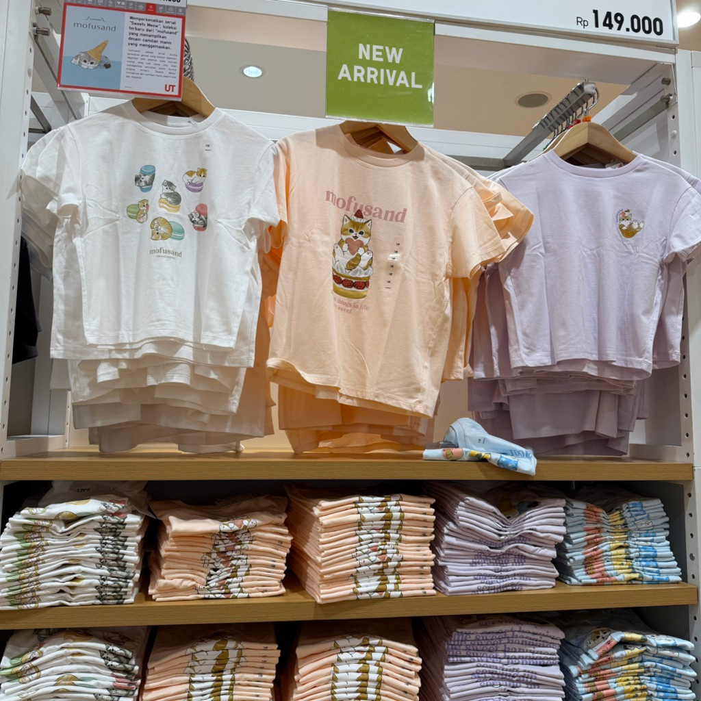 kaos UT mofusand girl kids anak uniqlo new arrival