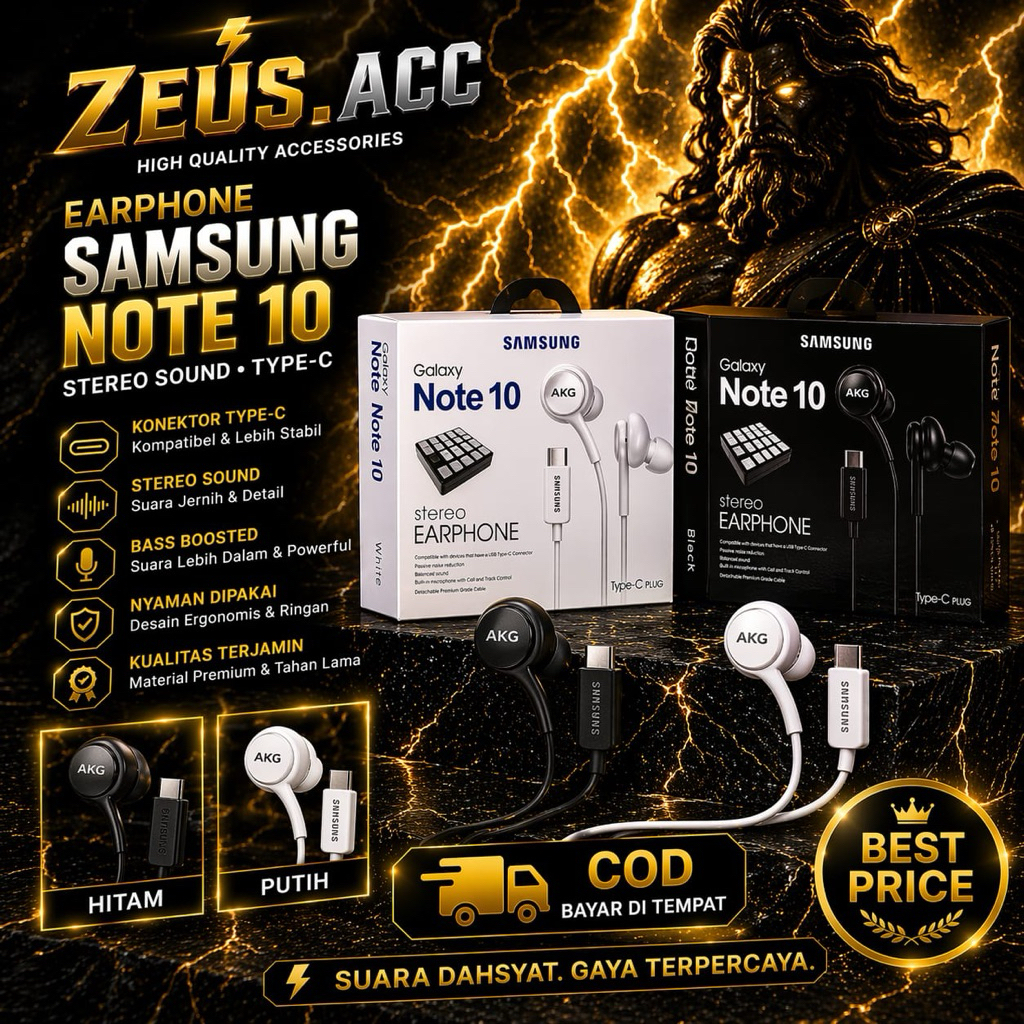 Handsfree / Headset / Earphone Samsung Original AKG Note 10
