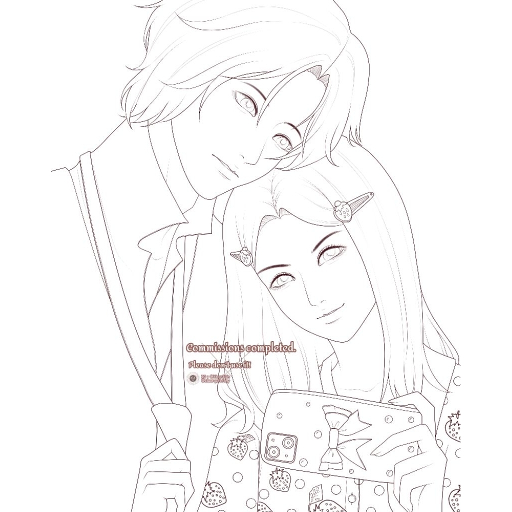 Jasa gambar LINE ART digital art