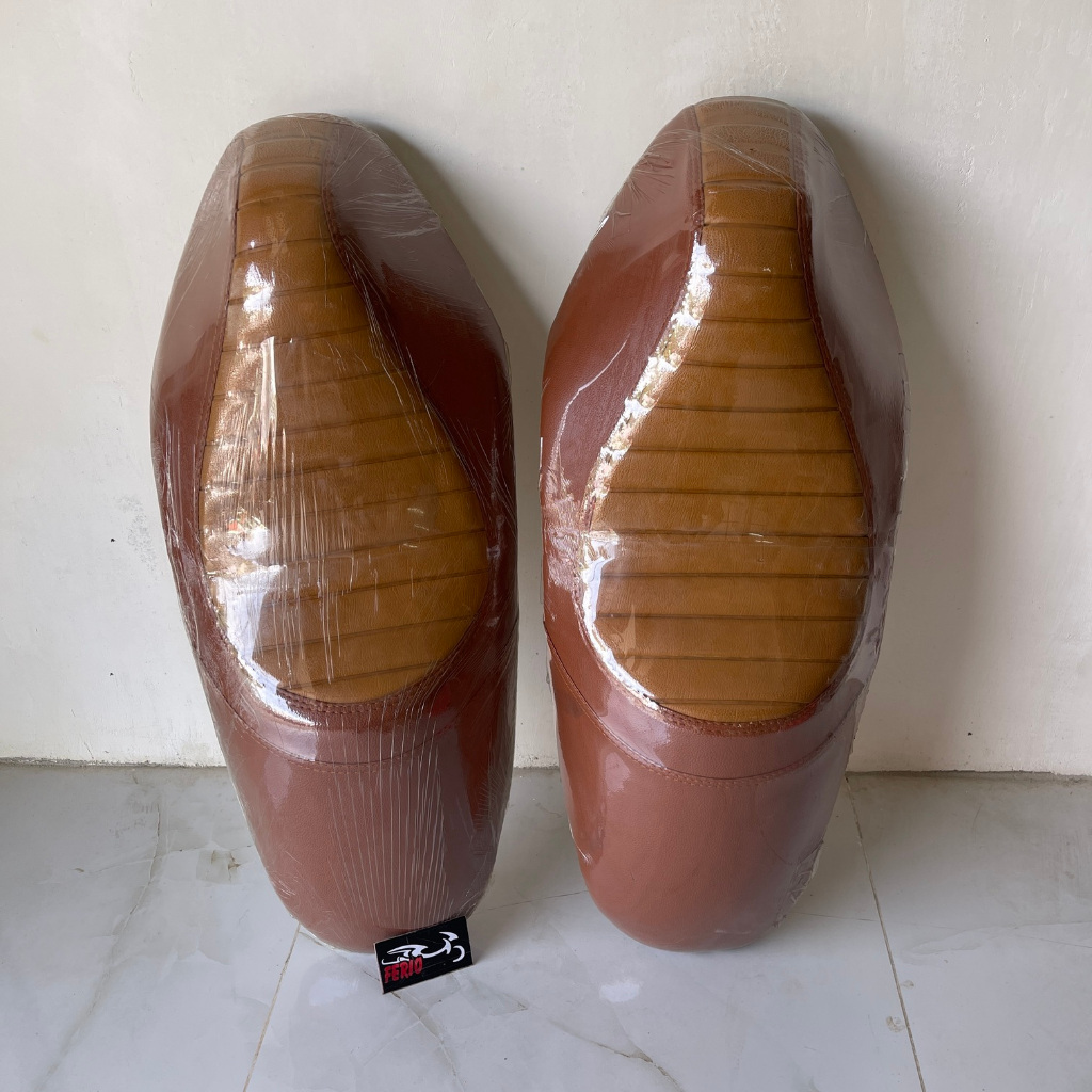 Jok Motor Scoopy New Tahun 2018-2020 & 2021 Model caferacer  Warna Coklat Bahan Tebal