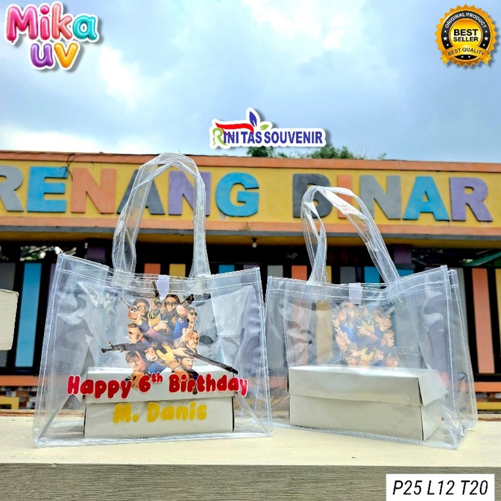 Tas Ulang Tahun Mika Tas Mika Uv Tas Ultah Mika Custom Tas Ultah Mika Sablon Berwarna Tas Ultah Mura