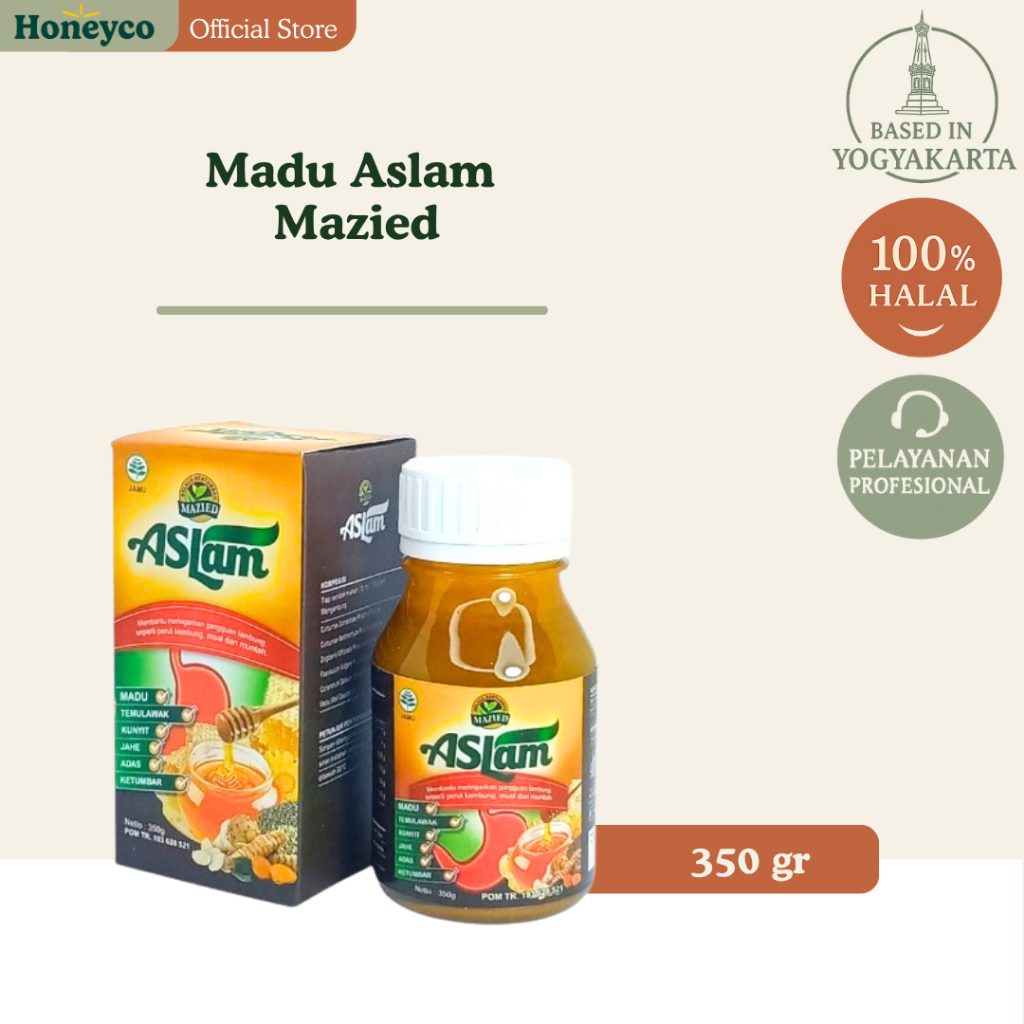 Mazied Aslam - Madu Asam Lambung Original - Madu Aslam 350 Gr