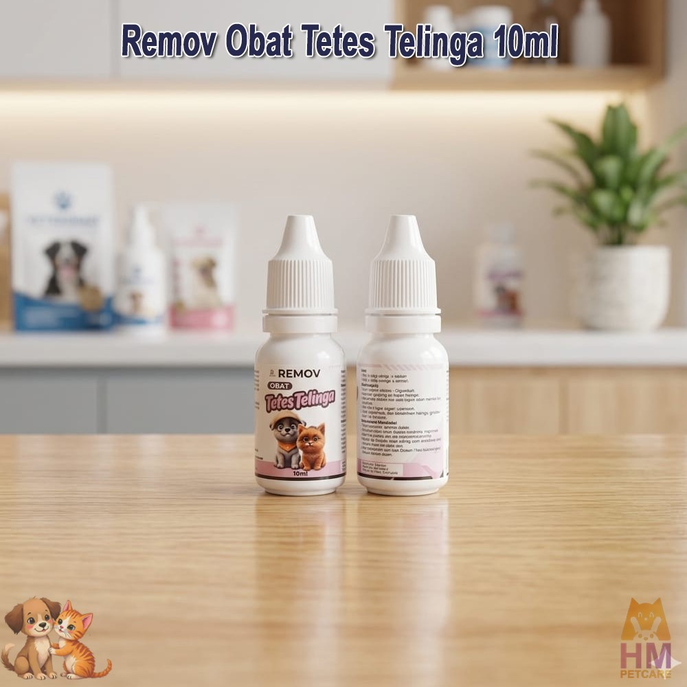 REMOV Obat Tetes Telinga Anjing Kucing 10ml | Mengobati Infeksi Telinga