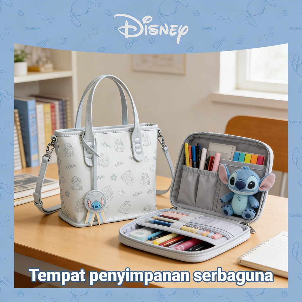 Tas Bahu Stitch Viral - Tas Selempang Disney Motif Sticus Kekinian OOTD Wanita Remaja