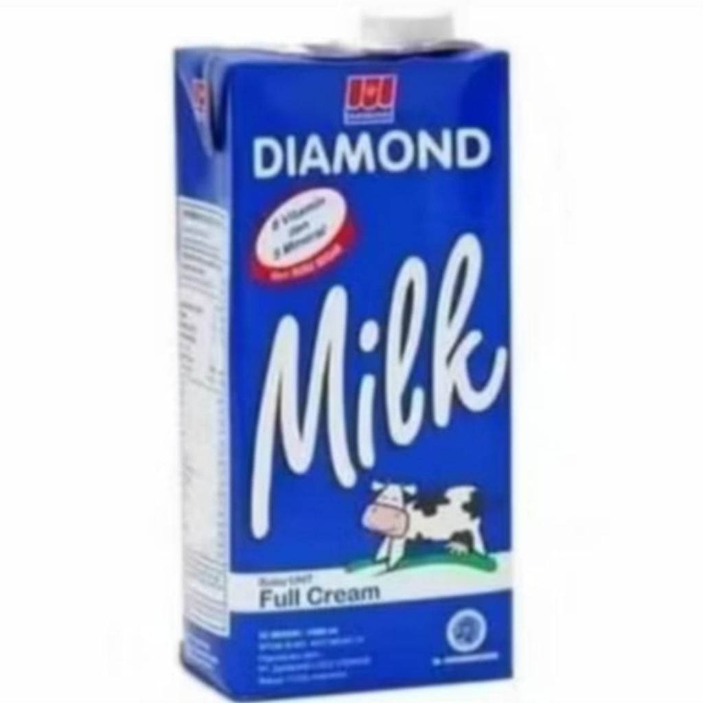 Susu UHT Diamond cair kemasan kotak @1liter
