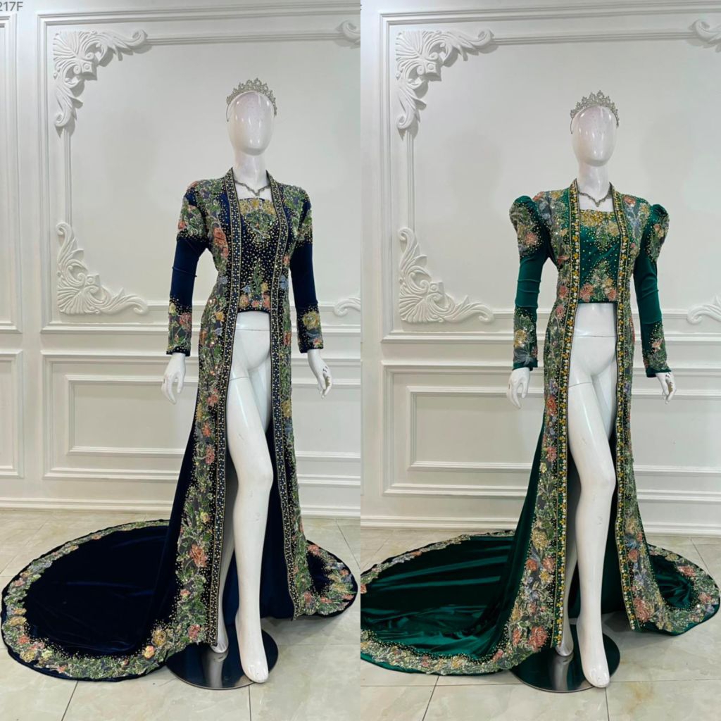 GAUN PENGANTIN BELUDRU KUTU BARU BEREKOR/BAJU PENGANTIN ADAT JAWA