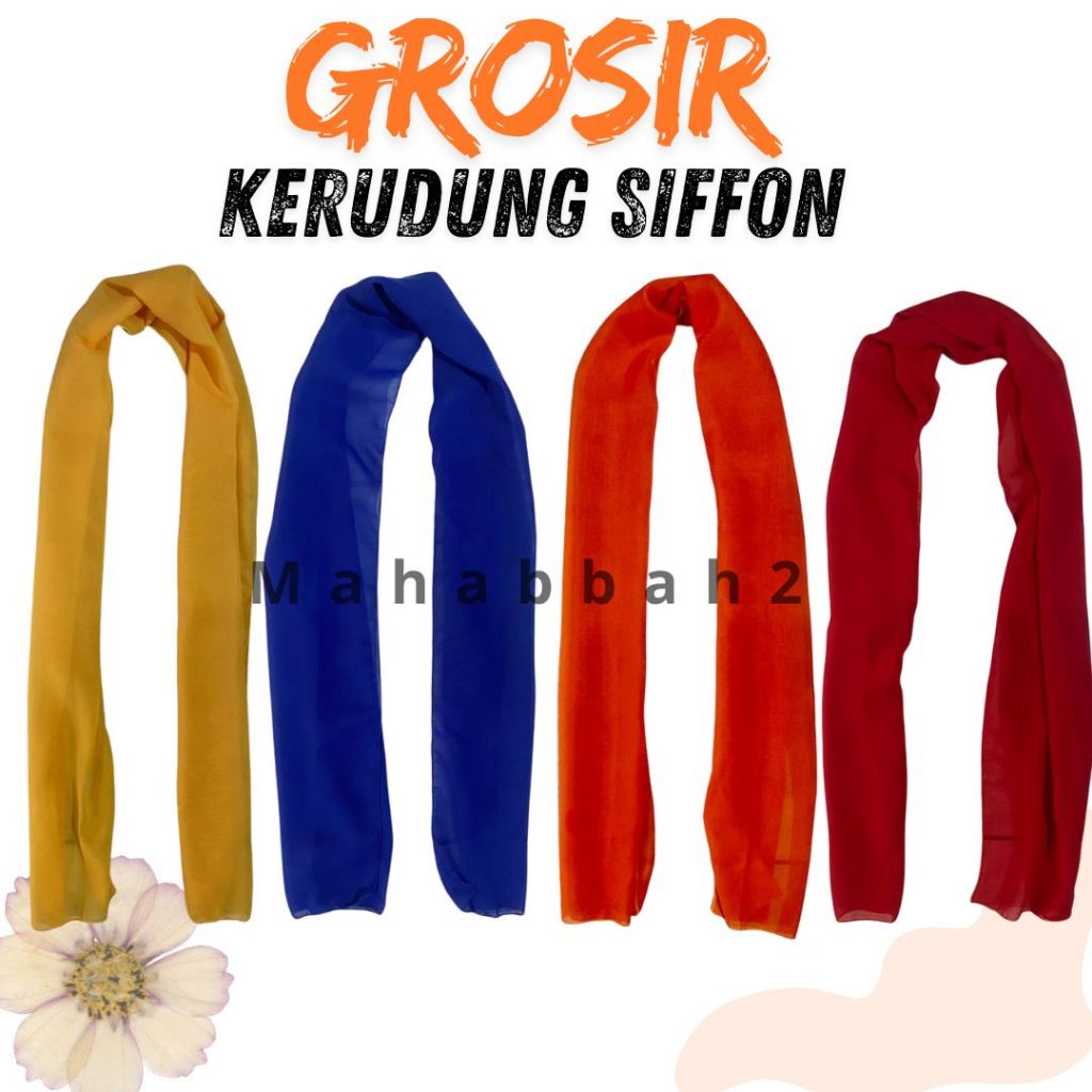 kerudung Betawi Kerudung Sifon Harga Grosiran