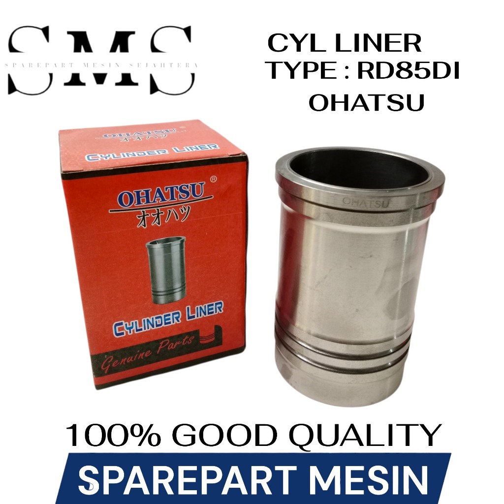 Cylinder Liner Kubota RD85DI ASLI / Boring Linear Mesin Diesel RD 85 DI Ohatsu Original 100%