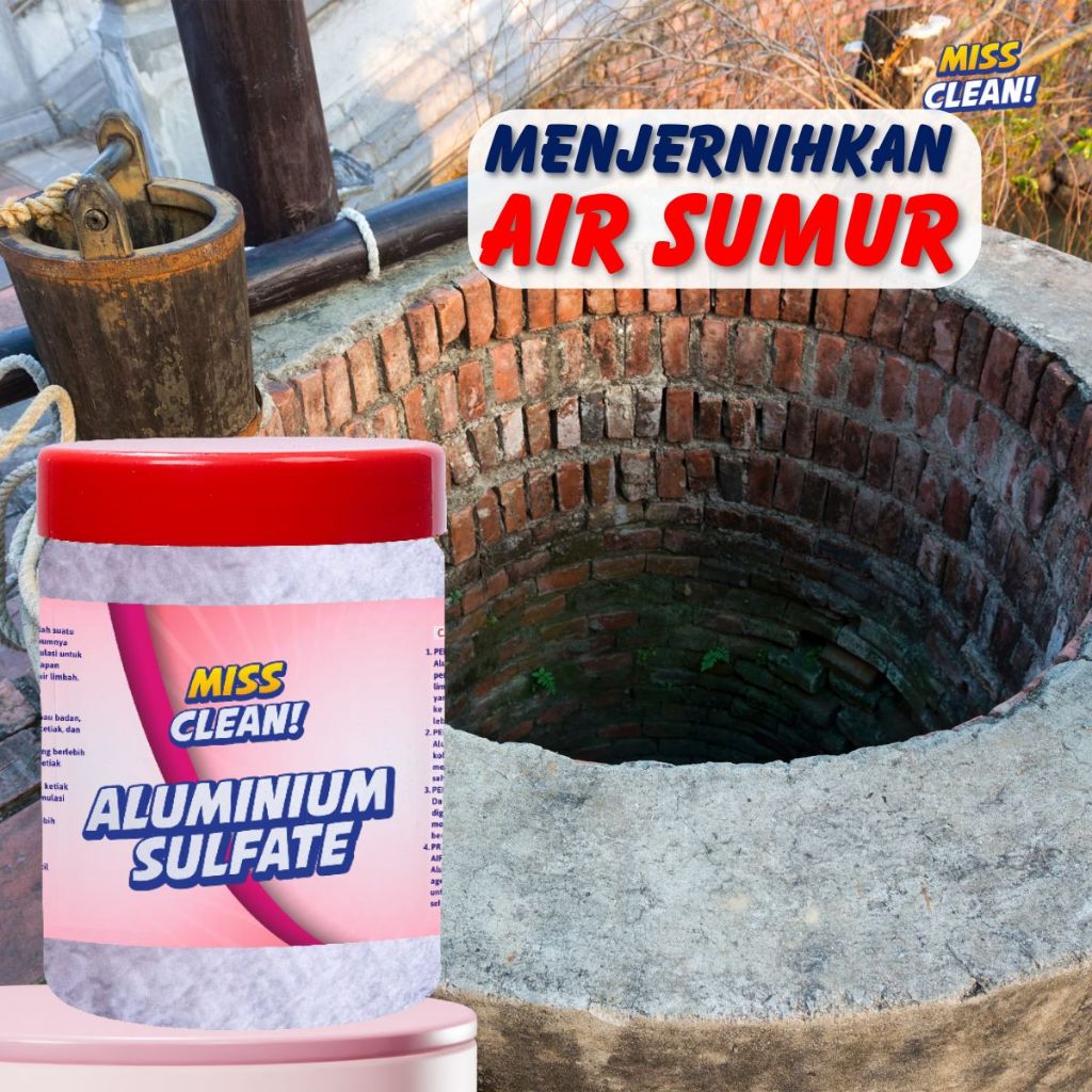 Penjernih Air Sumur Bor Keruh dan Bau Jernihkan Air Kuning Rumah Tawas Miss Clean Aluminium Sulfate