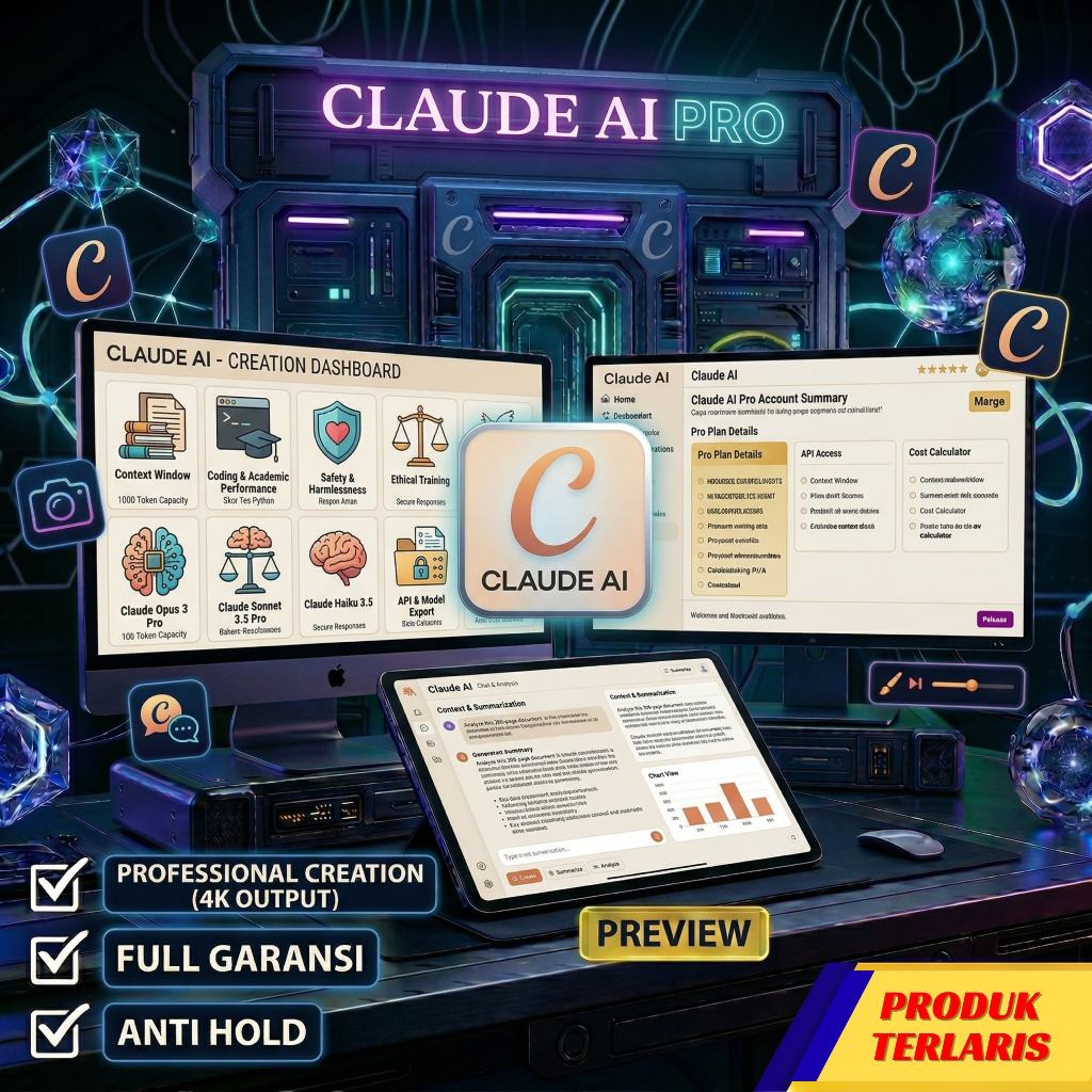 Claude Ai pro - Lebih Canggih Dari ChatGPT Open Ai - Private Full Garansi | Software Data Analisis