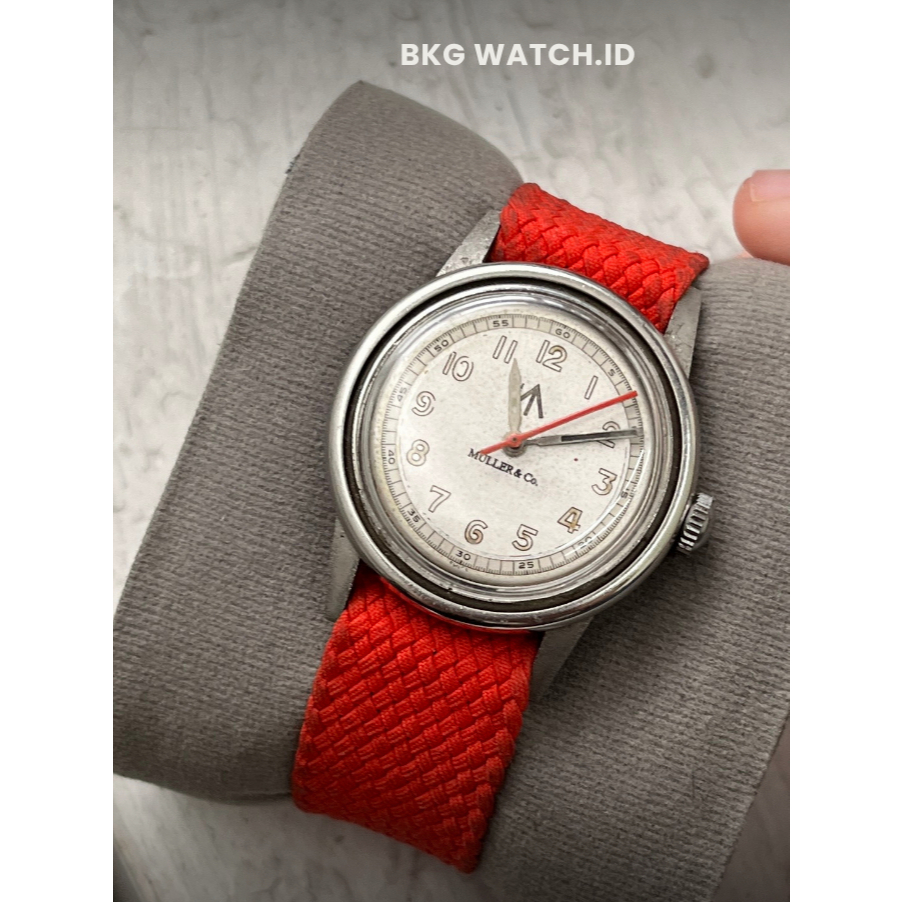 Muller & Co Pilot Military Manual Wind – Size 32 mm – Vintage Field Watch – Second Original