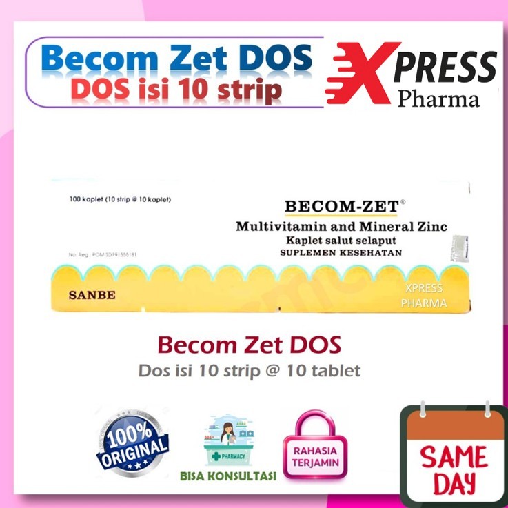 XPRESS  DOS Becom Zet isi 10 strip 100 tablet BecomZet bekom Zet BekomZet Bekom-Zet Multivitamin Min