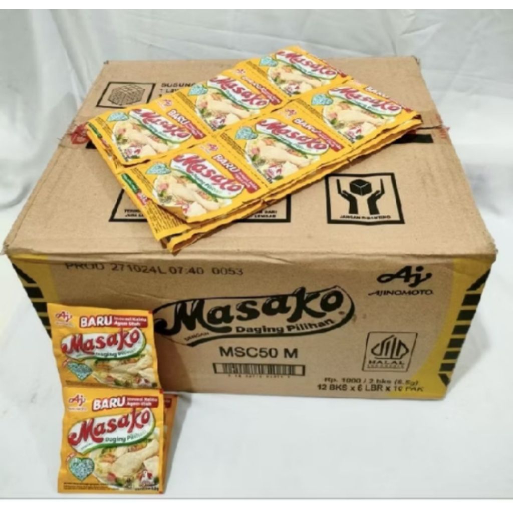 Masako Renceng 1/2 Dus (30lusin) dan 1 Dus 60Lusin/Masako Ayam Masako Sapi
