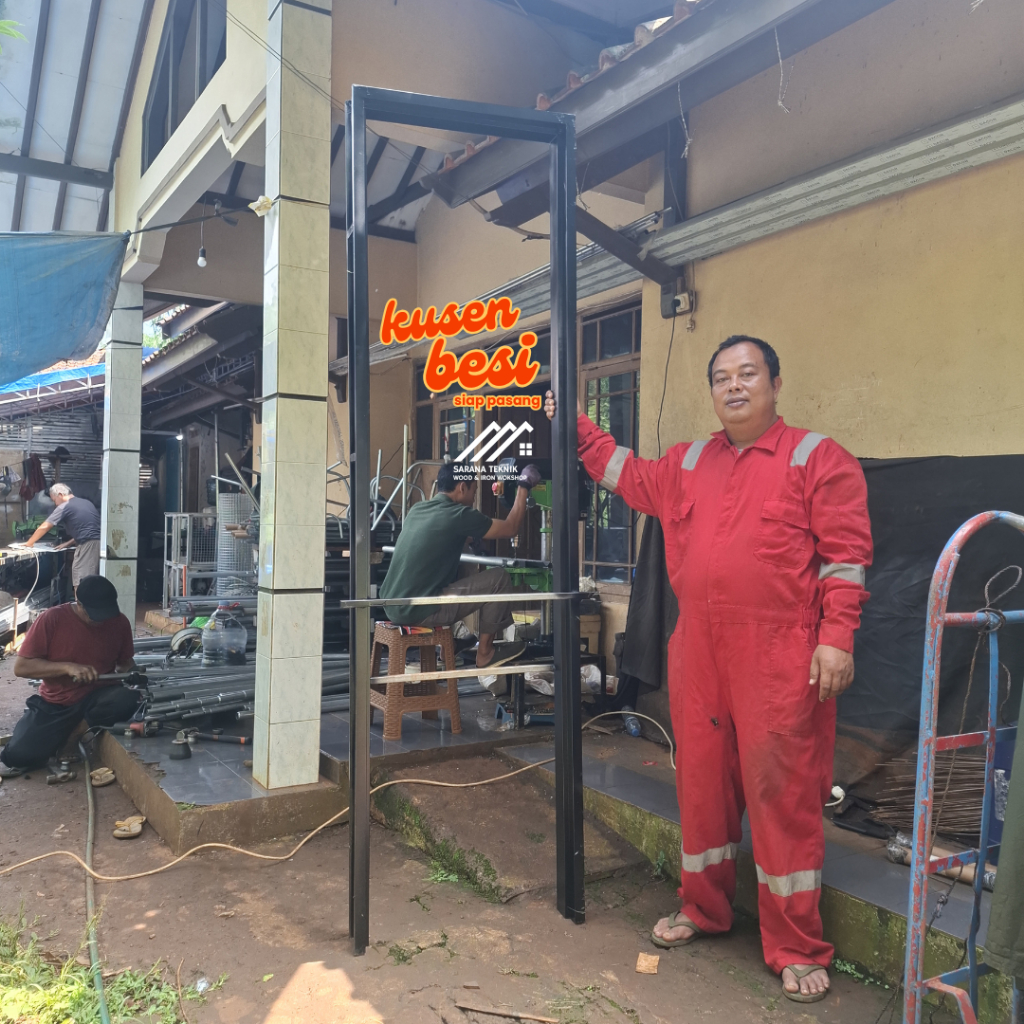 Kusen Pintu Besi Hollowt Galvanis Anti Rayap Sudah Rakit Siap Pasang Custom Rumah Kantor Gudang 160x