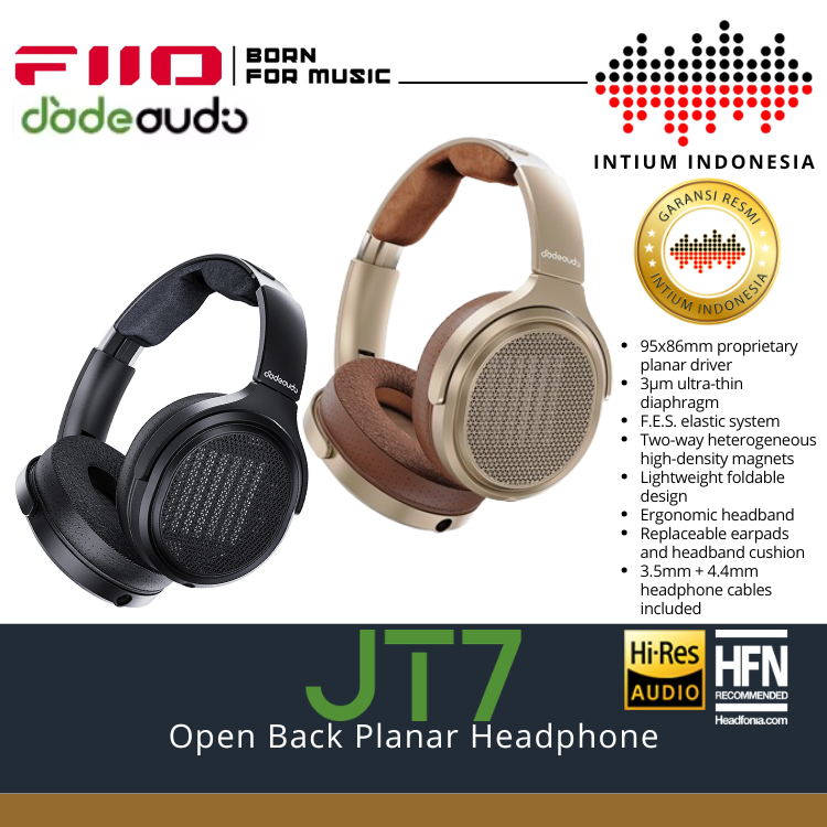 FiiO JT7 / JT 7 Planar Magnetic Driver Open-Back Headphone