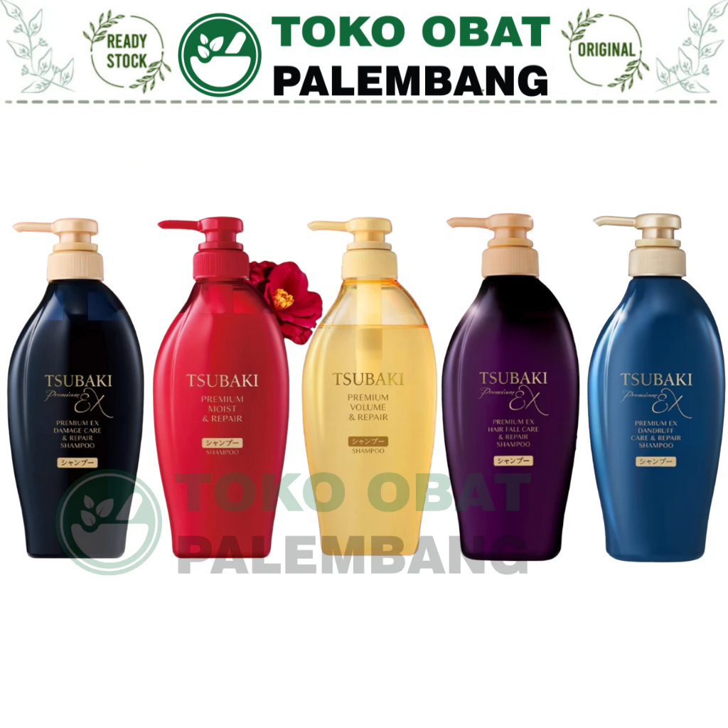 TSUBAKI PREMIUM SHAMPOO 450ML SAMPO RAMBUT EX HAIR FALL CARE REPAIR DANDRUFF KETOMBE VOLUME REPAIR C