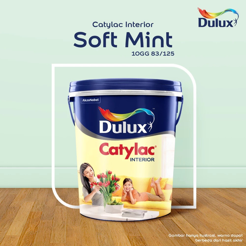 CAT TEMBOK SOFT MINT DULUX CATYLAC INTERIOR - 5 KG 10GG-83/125 CAT TEMBOK DULUX CATYLAC