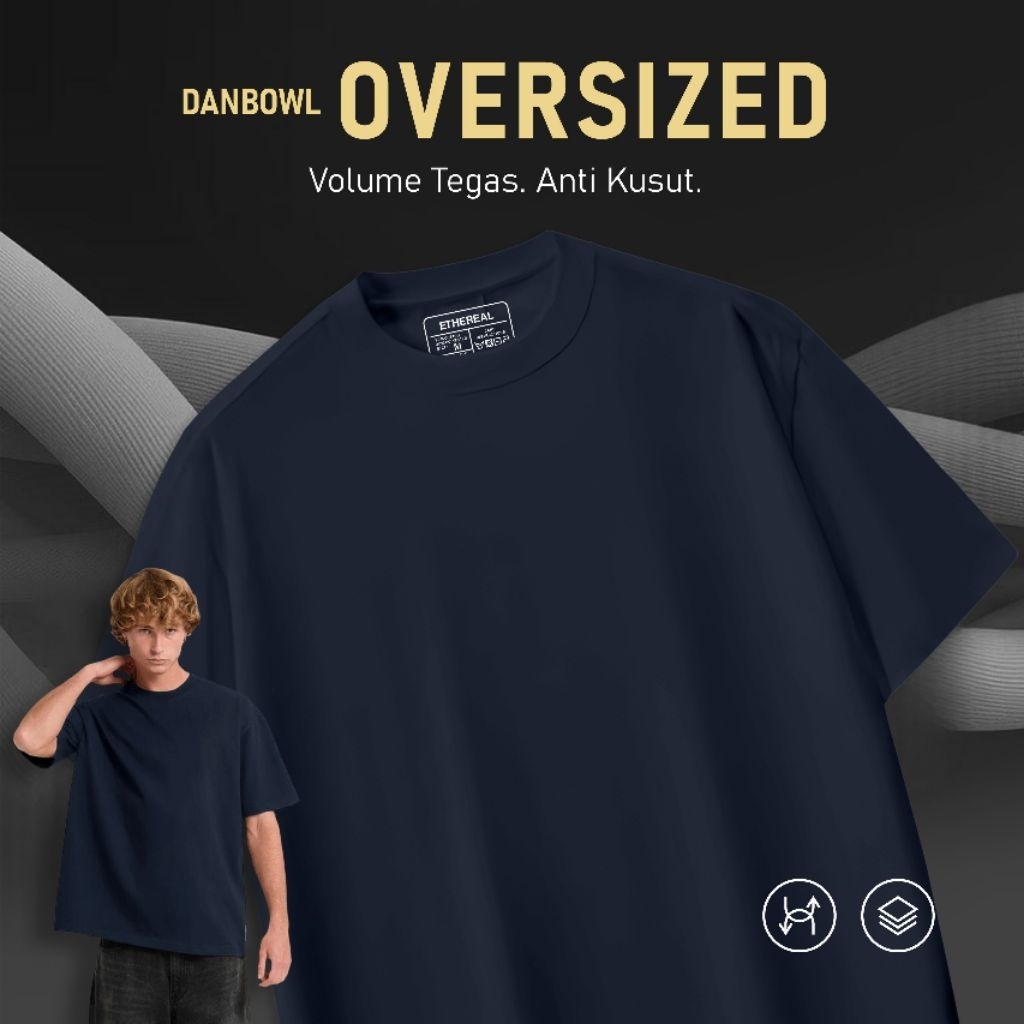 Ethereal DANBOWL COOLBREEZE Oversized T-Shirt | Navy | AIRism