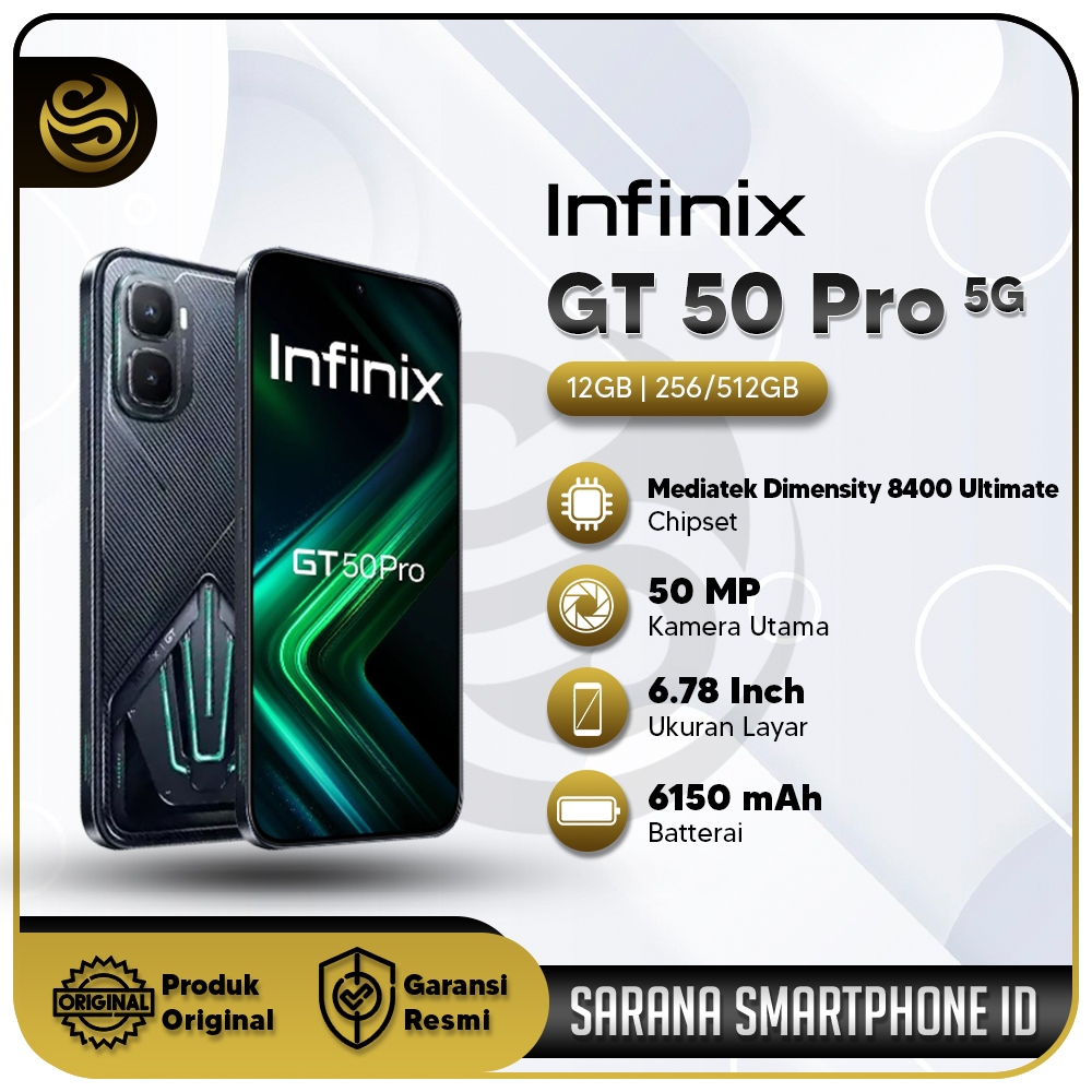Infinix GT 50 Pro 5G Spek gaming | Baterai Awet Bergaransi Resmi