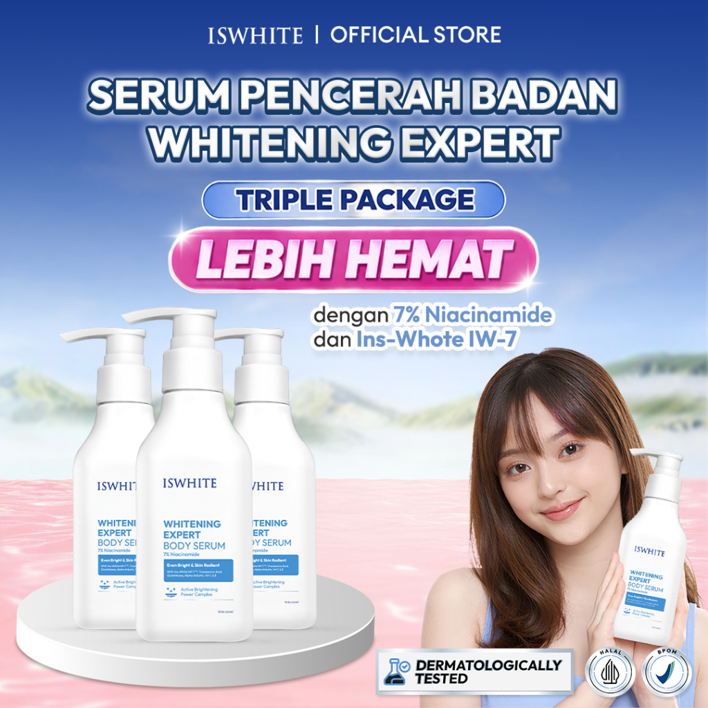 ISWHITE Perfect Whitening Body Serum Package | Serum Badan Untuk Mencerahkan - BPOM Halal | Body Car