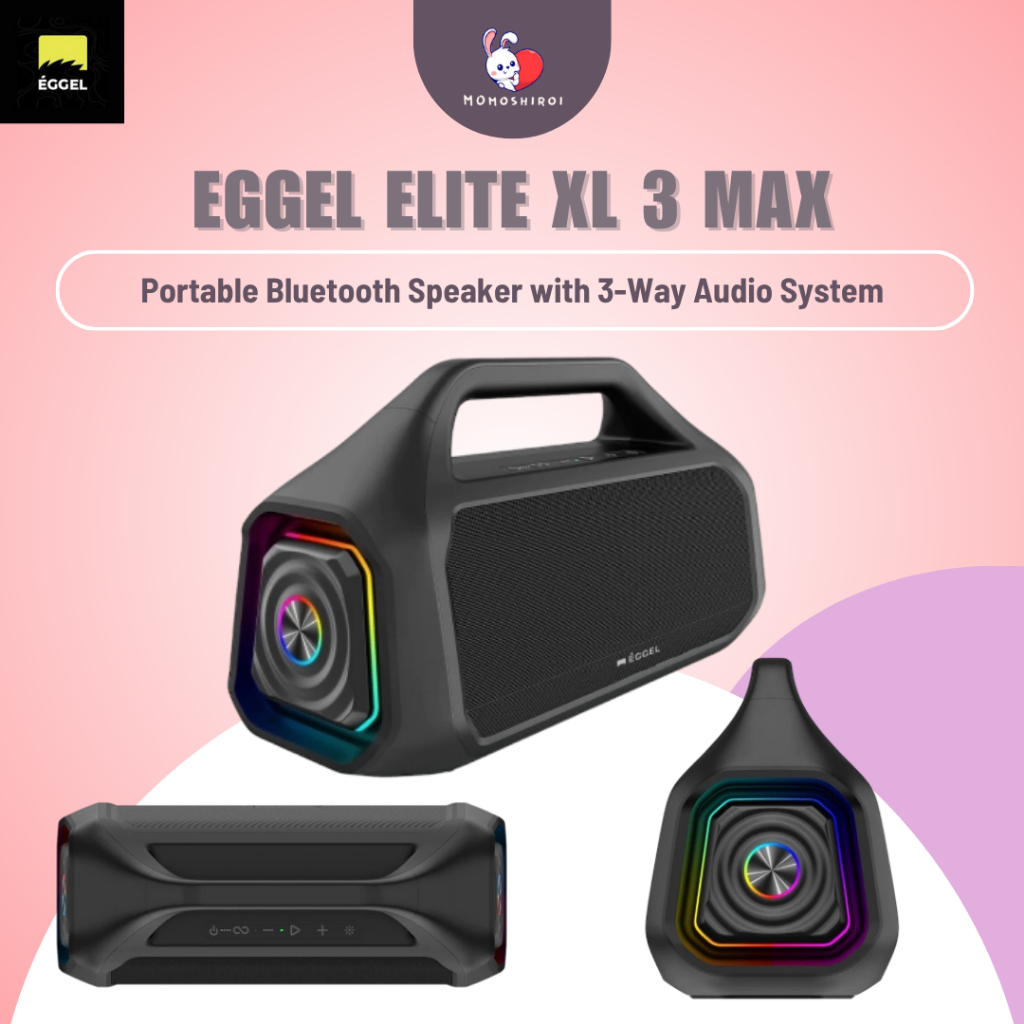 Eggel Elite XL 3 Max Portable Bluetooth Speaker with 3-Way Audio System