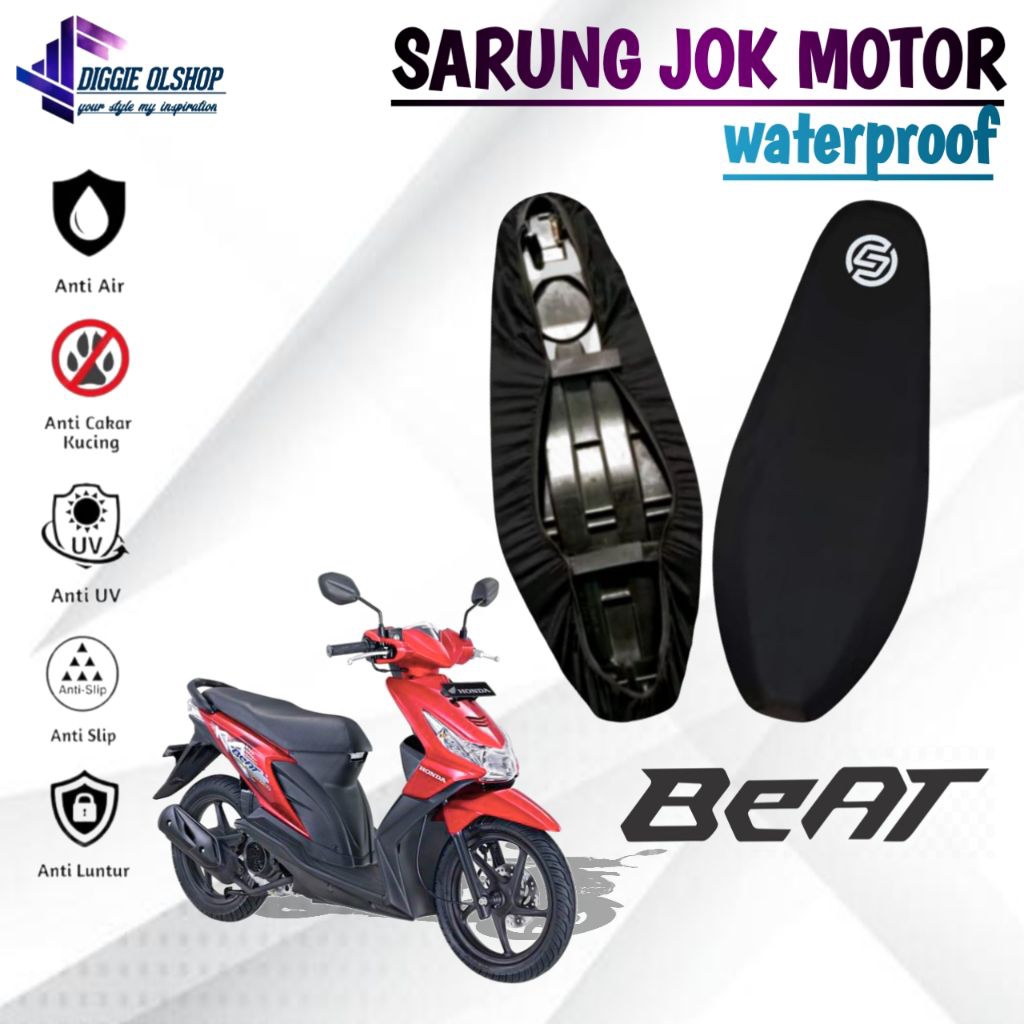 cover jok motor anti air HONDA BEAT,BEAT KARBU,BEAT OLD,sarung jok motor anti cakar kucing,penutup j