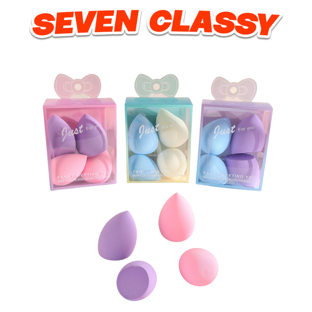 SC - Beauty Blender Set Isi 4 H1173 Alat Kecantikan Spons BB Cream Applicator Cushion Make Up Sponge