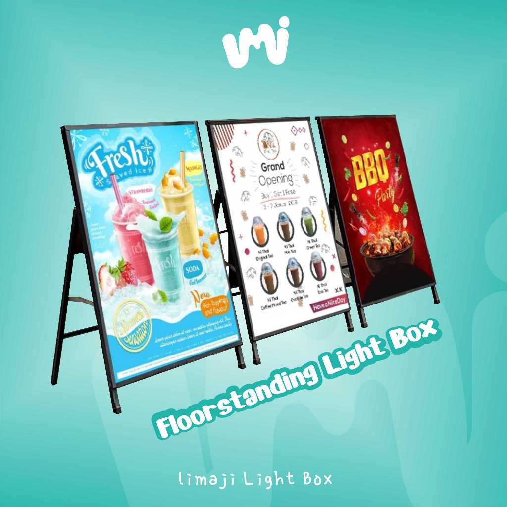 Floorstanding Light Box / Slim Light Box / Neon Box Berdiri / Light Box Stand