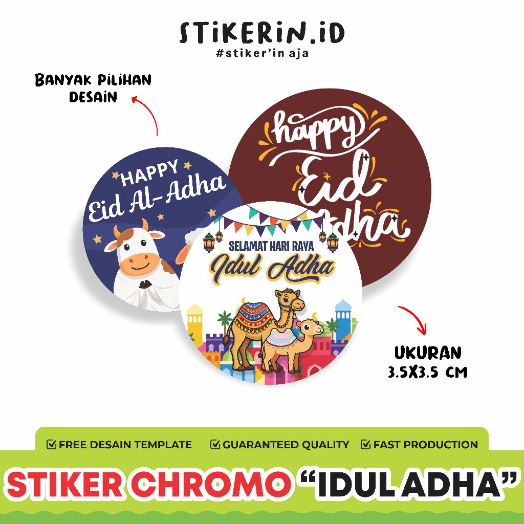 [READY STOK] Sticker Bulat Spesial Idul Adha/Hampers/Stiker Segel Box/Packaging/Toples Makanan