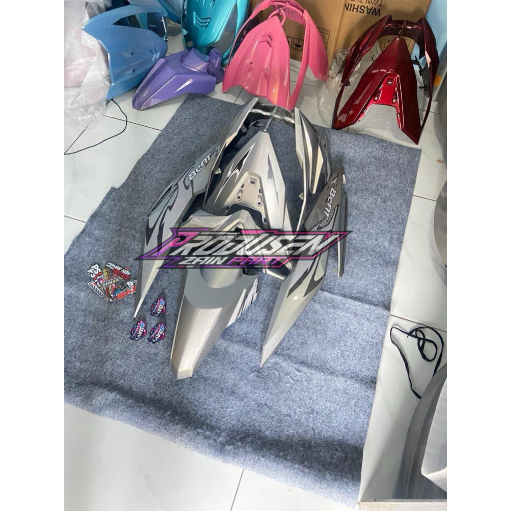 body beat esp titanium silver X striping