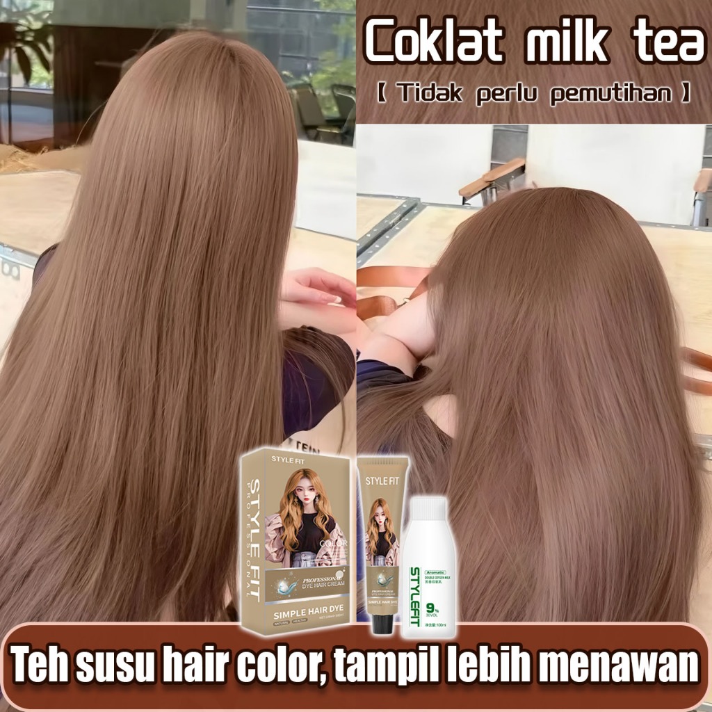 [Warna rambut populer]  STYLE FIT Warna tehsusu Cat rambut 200ml Warna rambut tahan lama dan cerah(p