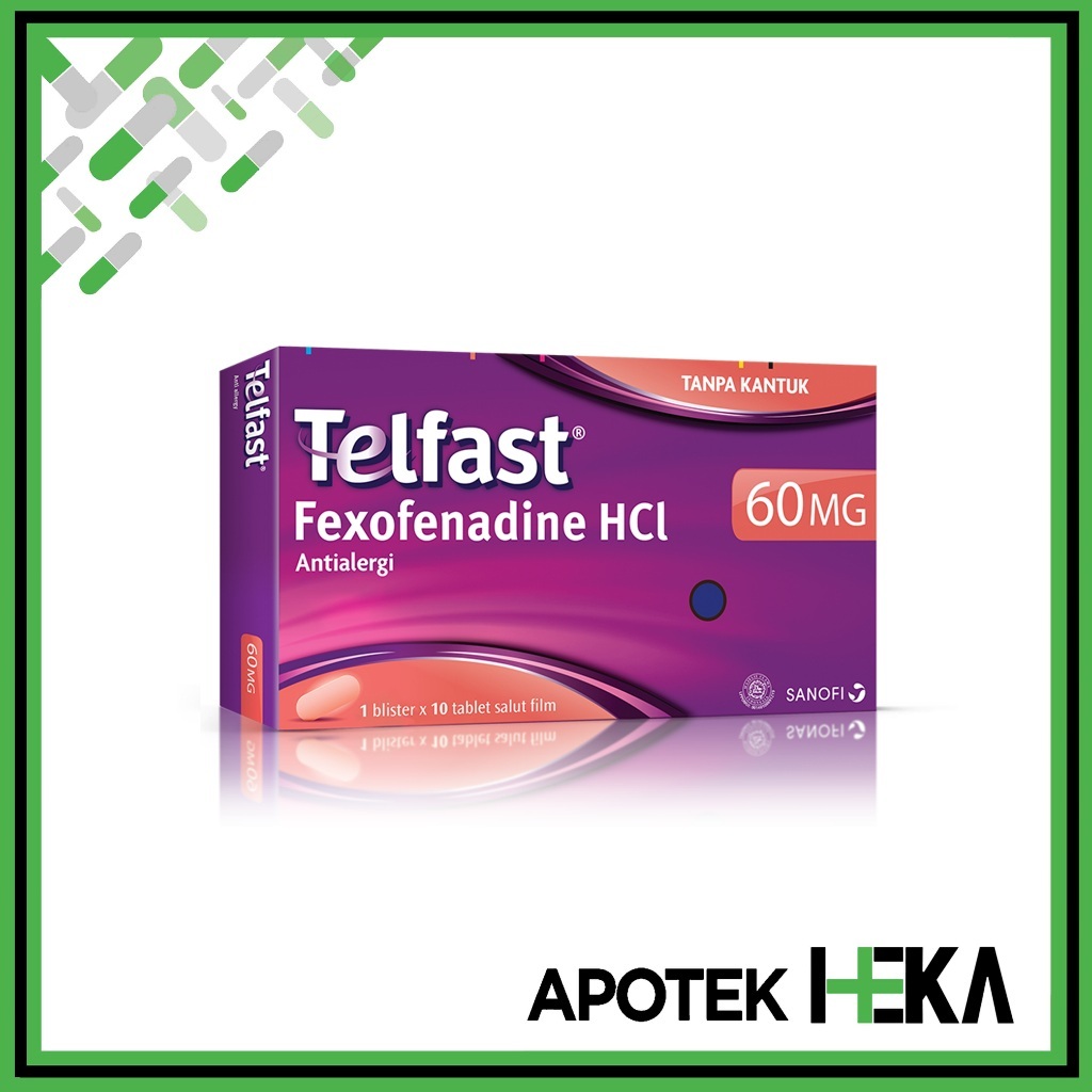 Telfast 60 mg Strip isi 10 Tablet - Obat Alergi (SEMARANG)