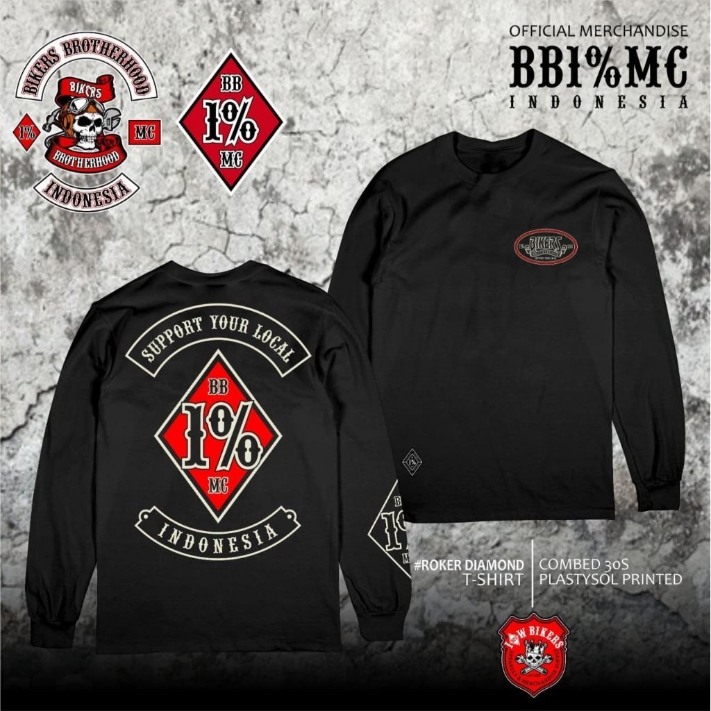 Tshirt Reguler Bikers Brotherhood 1% MC