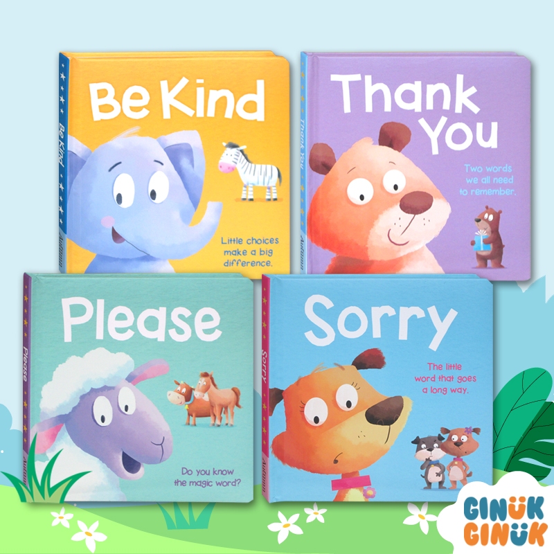 Magic Words & Good Characters Board Books (Sorry, Please, Thank You, Share, Be Kind)