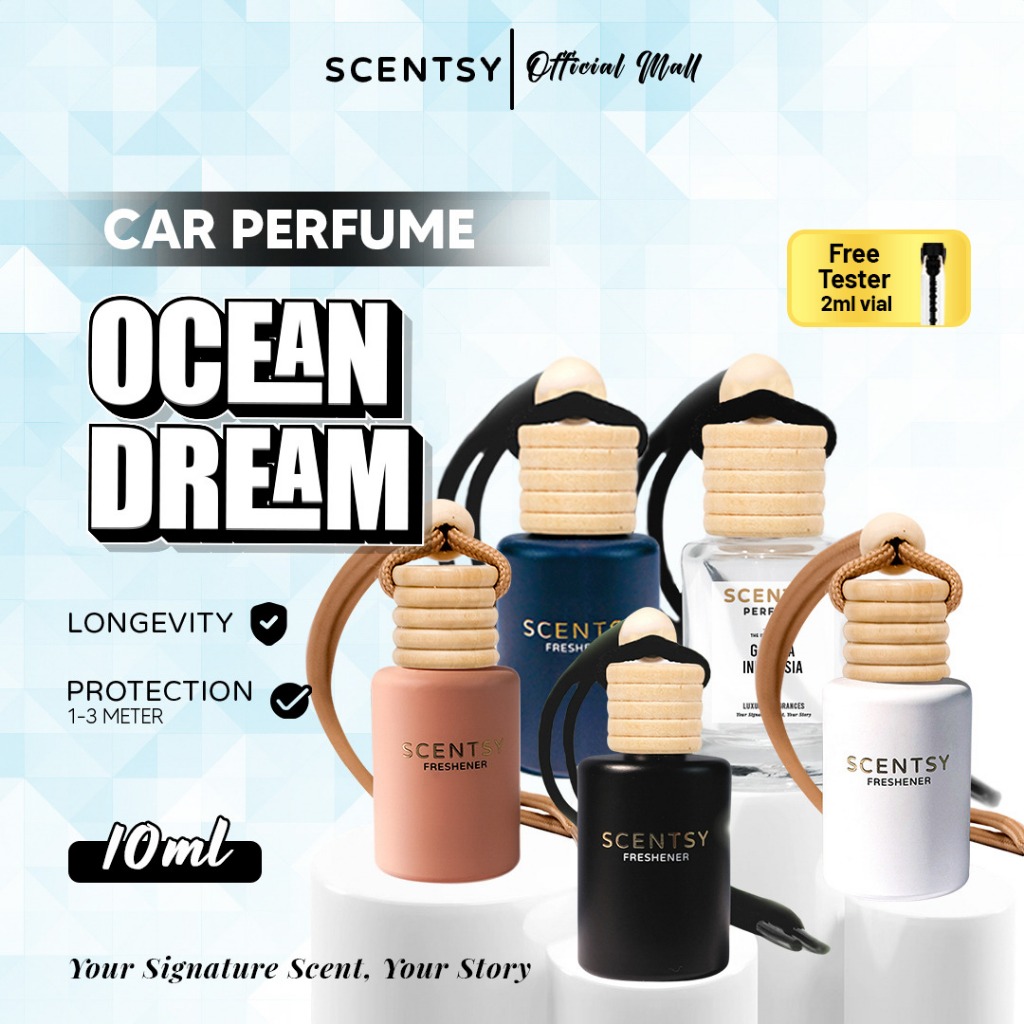 SCENTSY Parfum Mobil OCEAN DREAM Pengharum Anti Mual 10ml Pewangi Ruangan Kantor Toilet Kamar tidur 