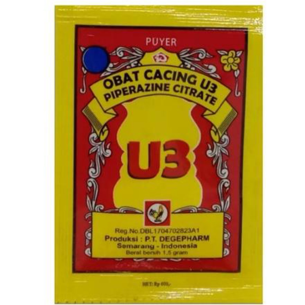 (1 PCS) Obat Cacing Puyer U3 Cap Jago