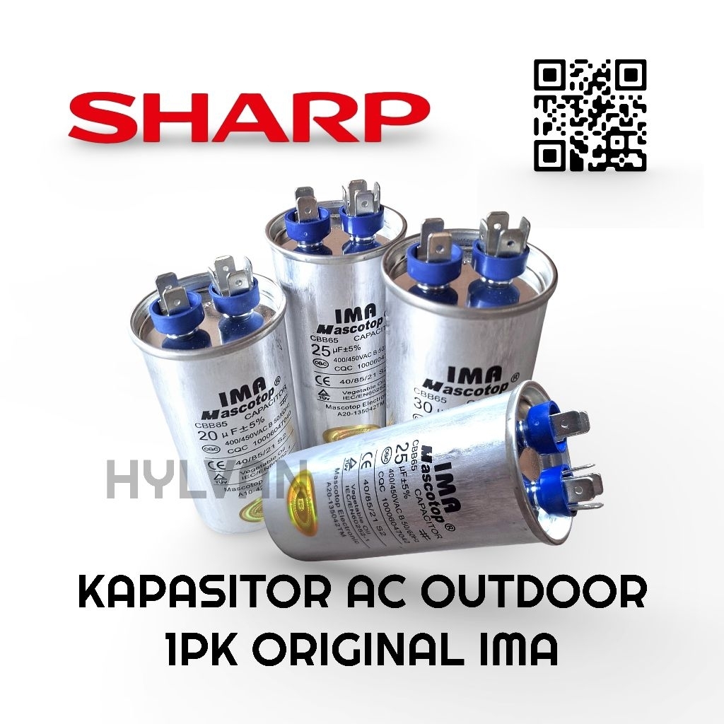 KAPASITOR AC OUTDOOR SHARP 1 PK ORIGINAL IMA