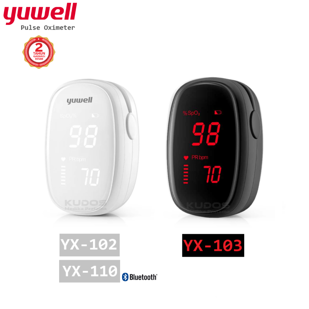 Yuwell YX102 - Pulse Oximeter Oxymeter - Alat Ukur Saturasi Oksigen YX-102 Putih - Yuwell YX103 YX-1