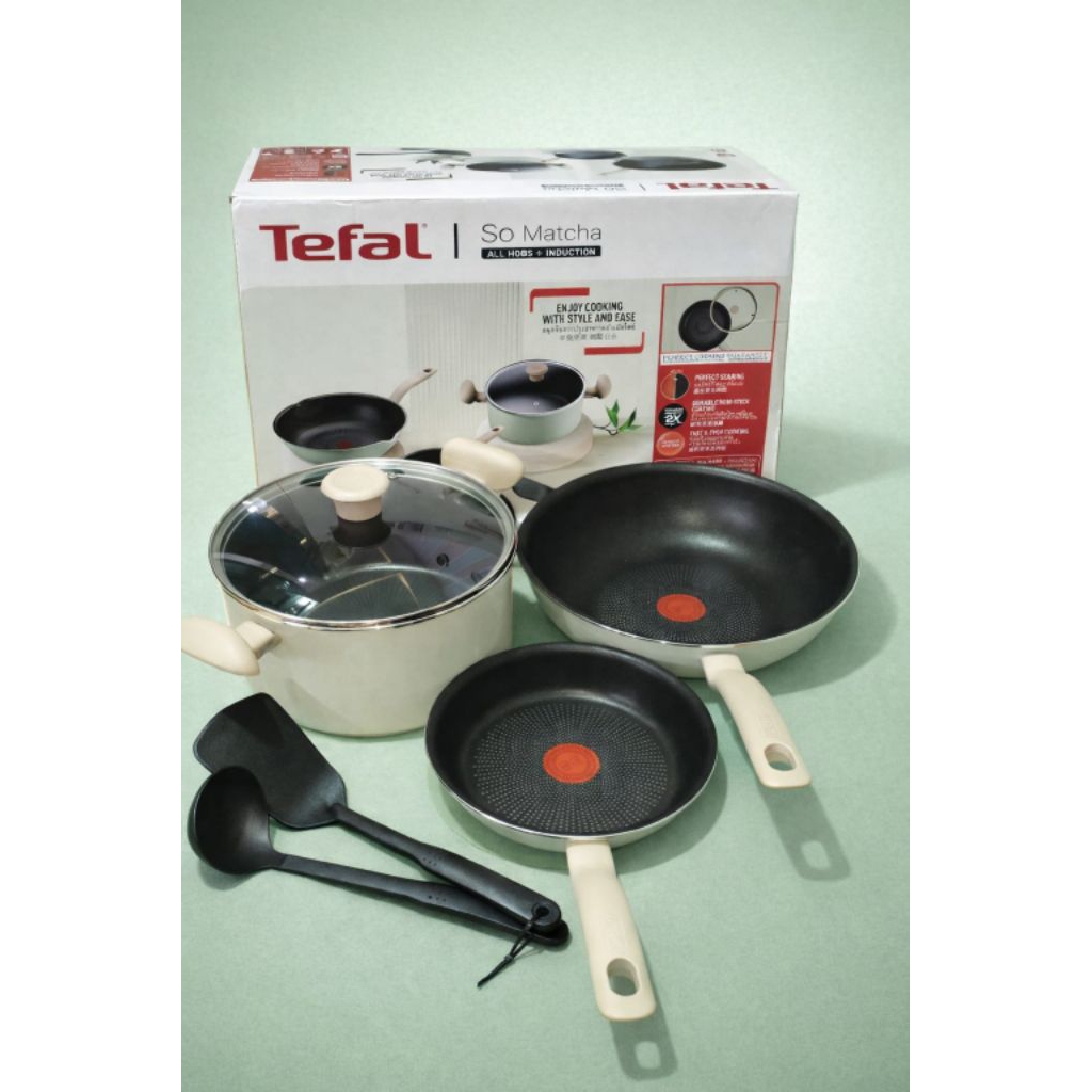 Tefal Cookware Set Package So Matcha 6pcs G179S695