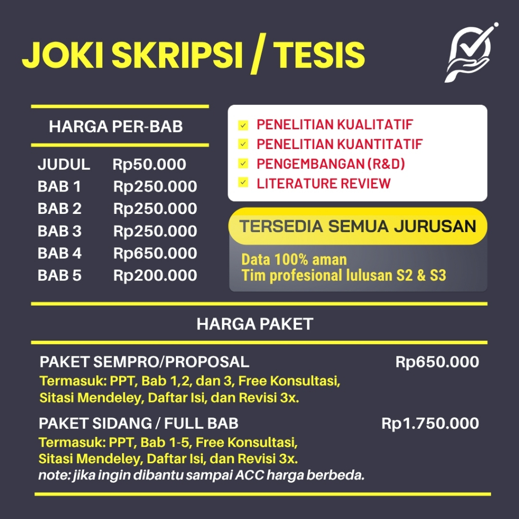Jasa Pembuatan Skripsi/Tesis - Layanan Skripsi/Tesis | PASRAHIN