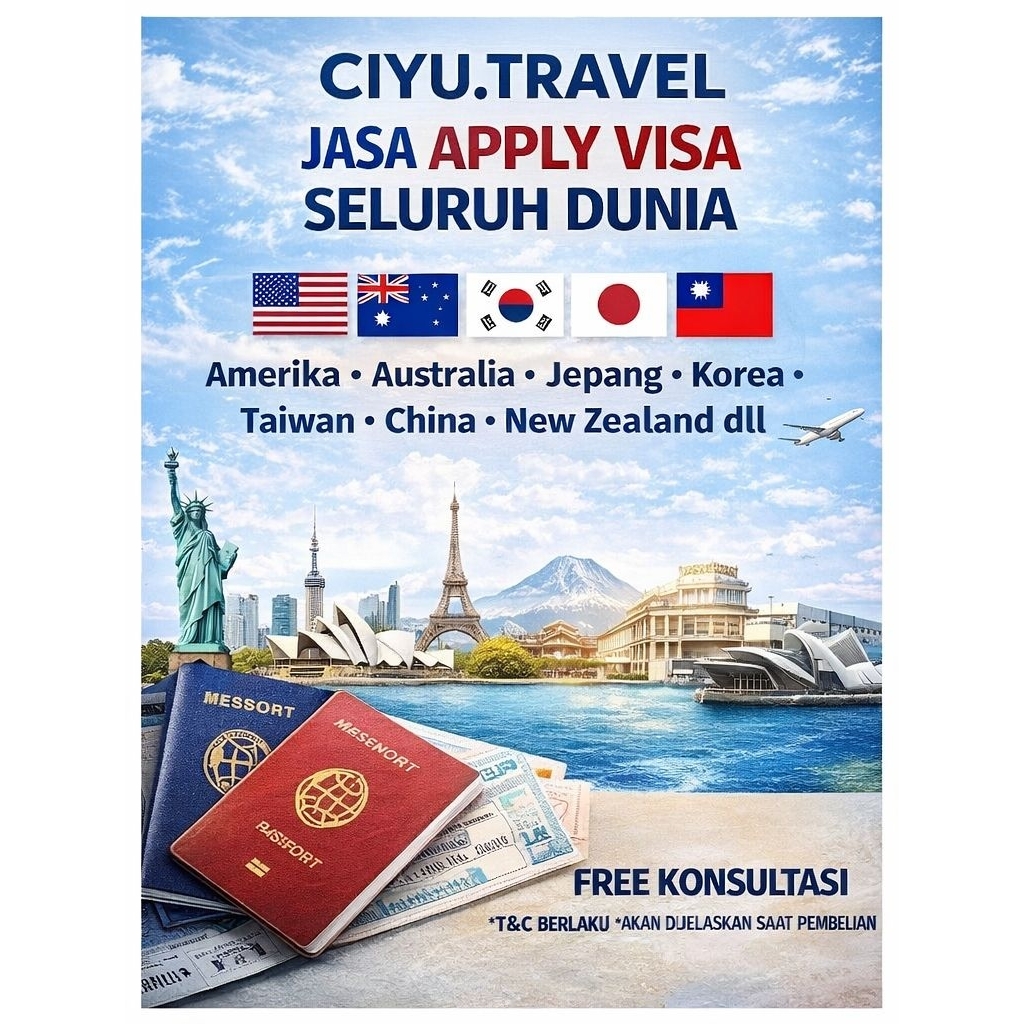 JASA PEMBUATAN VISA LUAR NEGERI UNTUK PASPOR INDONESIA