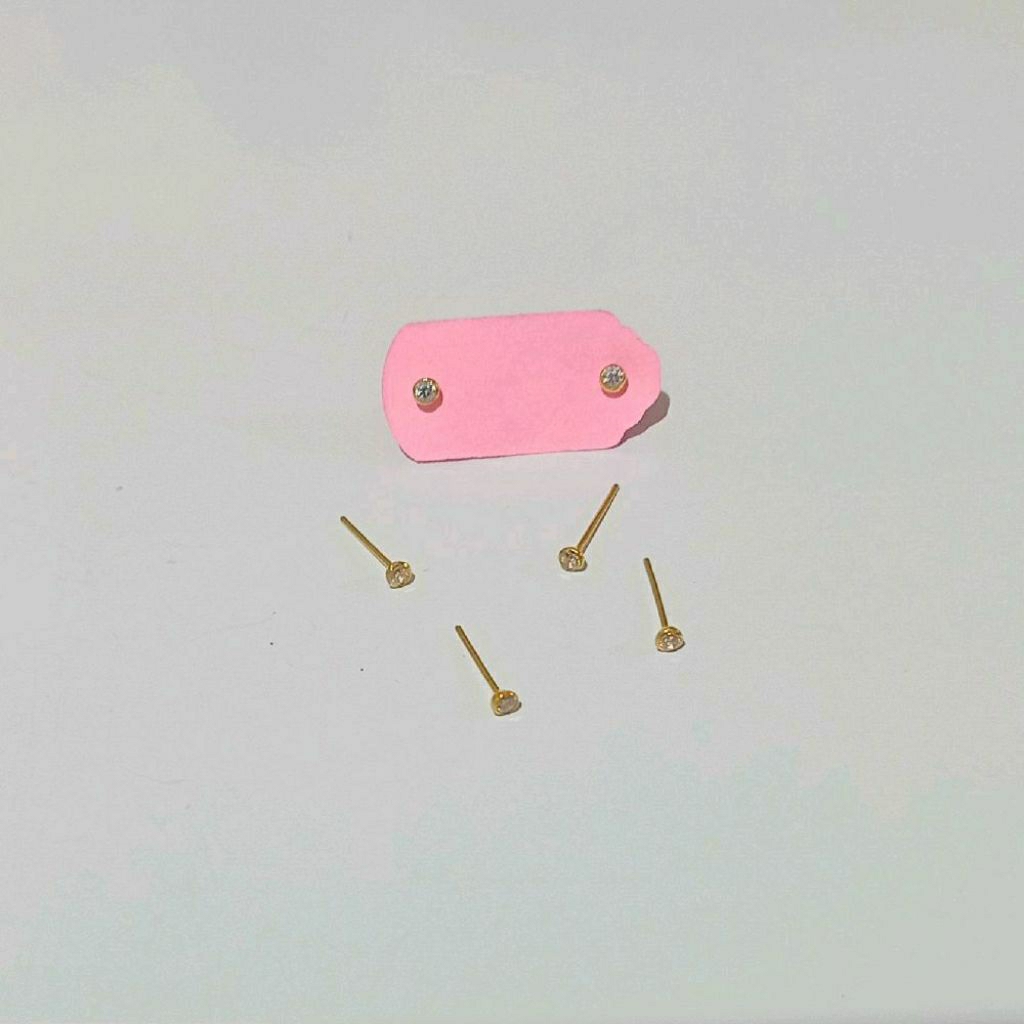 ANTING TINDIK BAYI NEWBORN & HIDUNG MATA ( EMAS MUDA 6K )