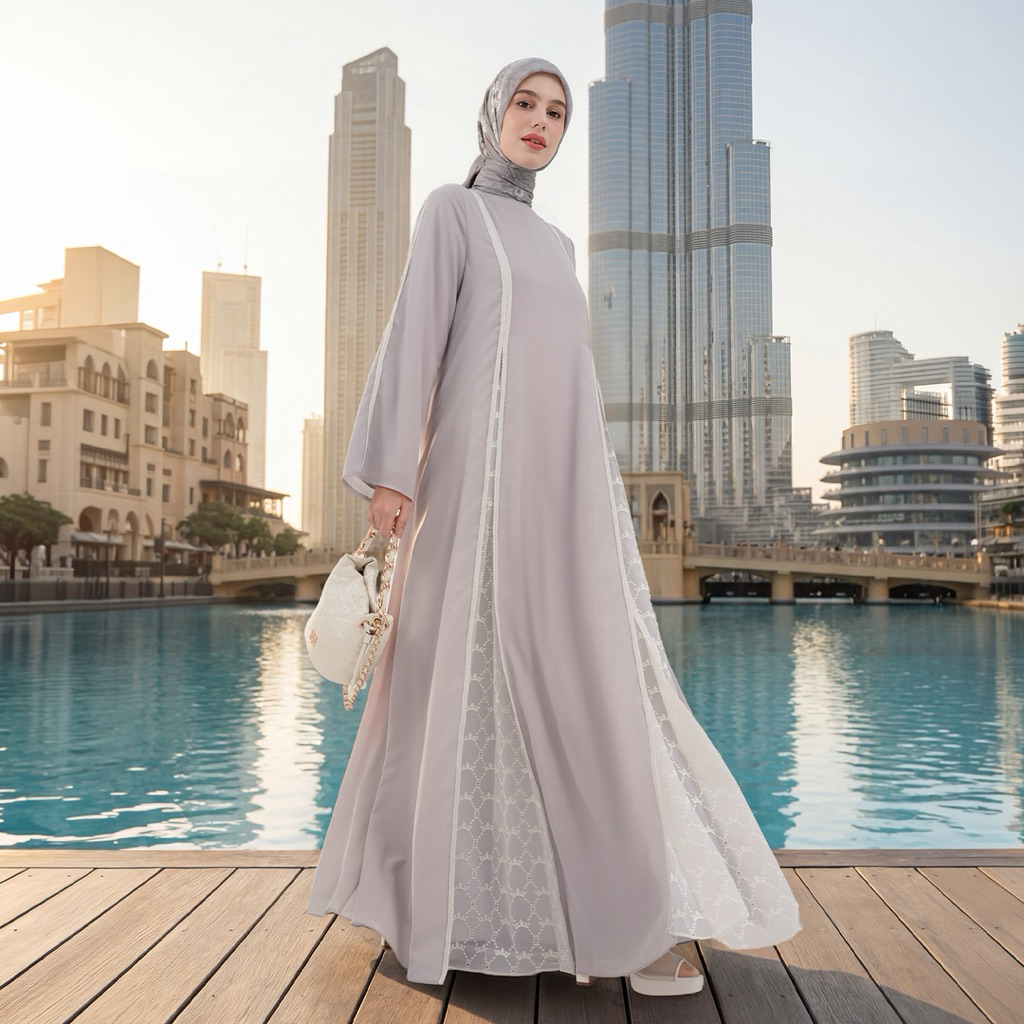 Mandjha Nerissa Grey Dress by Ivan Gunawan - Dress Original by Ivan Gunawan