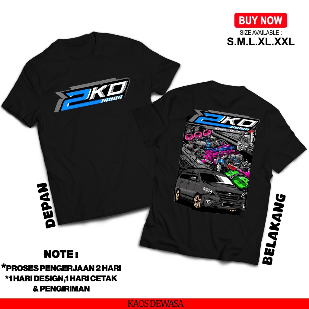 Kaos Innova 2KD Innova Cumi Darat 2KD Powered Kaos Mobil Otomotif