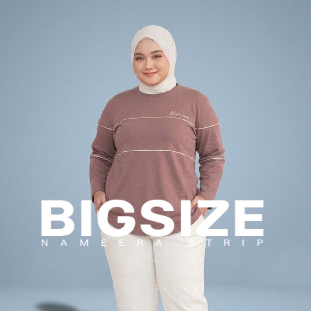 BIGSIZE || Tunik Wanita Nameera Cotton Combed 20s Adem Nyaman Big Size Terbaru