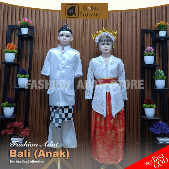 Baju Adat Anak BALI Laki-Laki / Perempuan | Pakaian Tradisional BALI Anak | Busana Adat BALI Size 3-