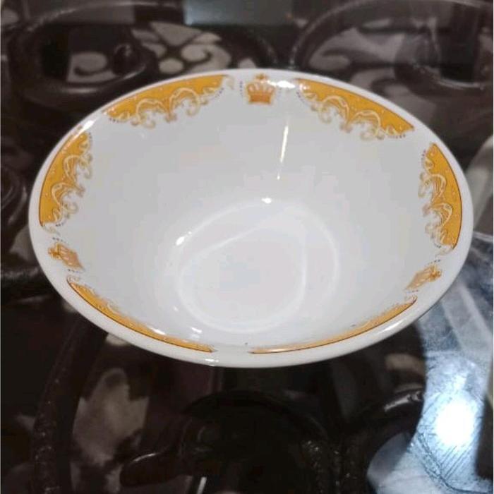 (12PCS)SUNBIRD Mangkok Keramik Mahkota 7 Inch (DS-06) Mangkuk Soto Bubur Motif Mahkota Kitchenware