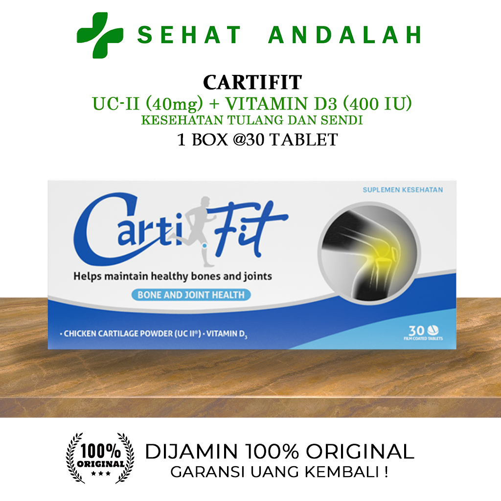 CARTIFIT (1 BOX/30 TABLET) - UC-II + VIT.D3, KESEHATAN TULANG DAN SENDI