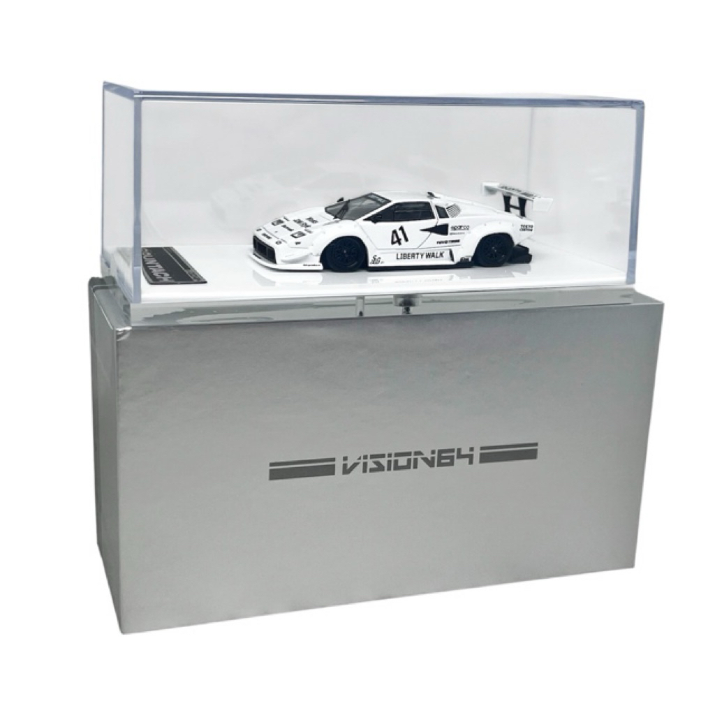 Vision 64 Lamborghini Countach LP500 LB Works White Deluxe Packaging