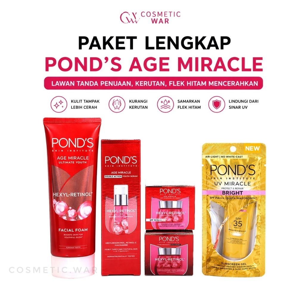 paket Skincare Ponds Age Miracle lengkap